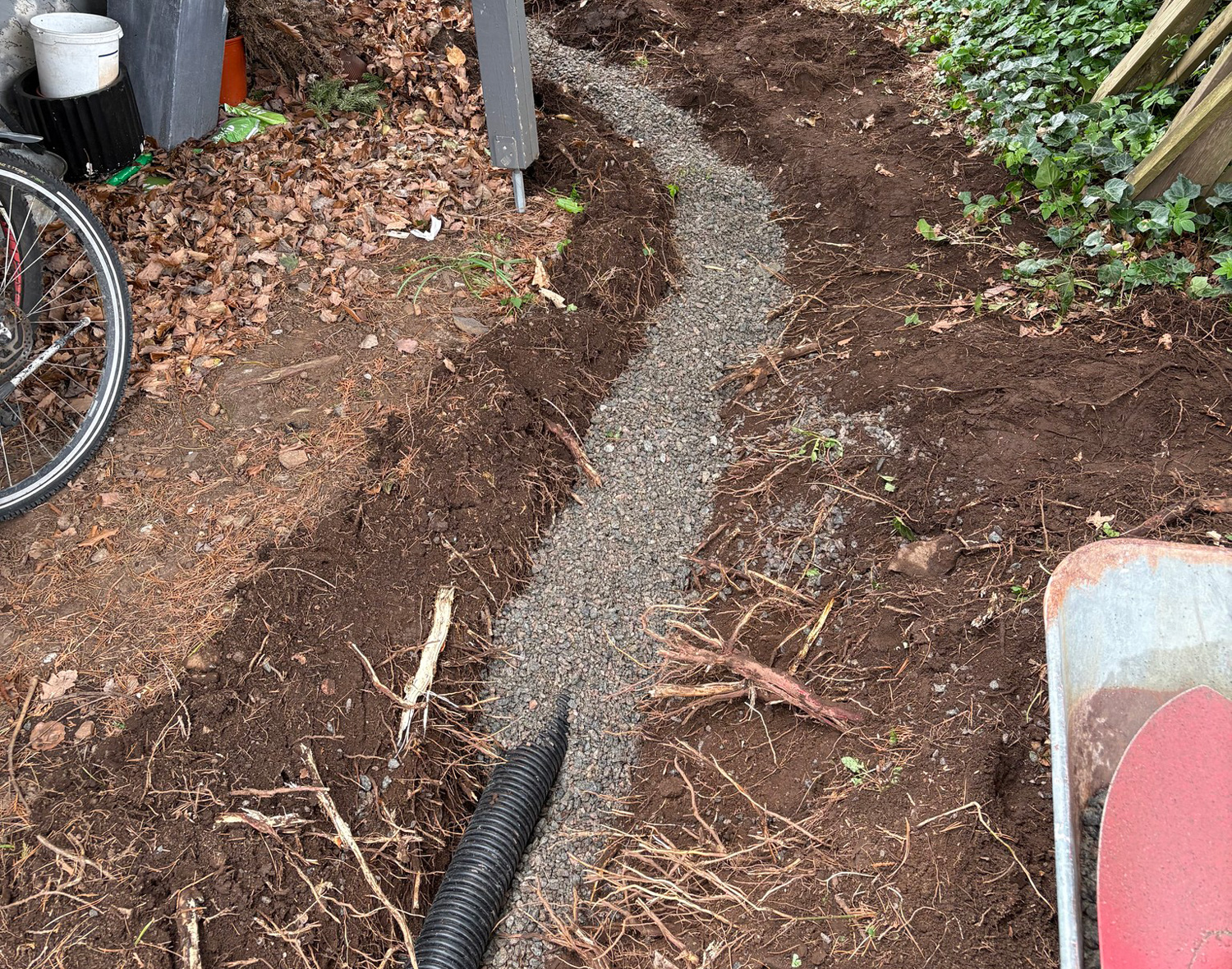 Profesjonell drenering i Kristiansand fra Grøft&Løft AS for beskyttelse mot fukt og skader.